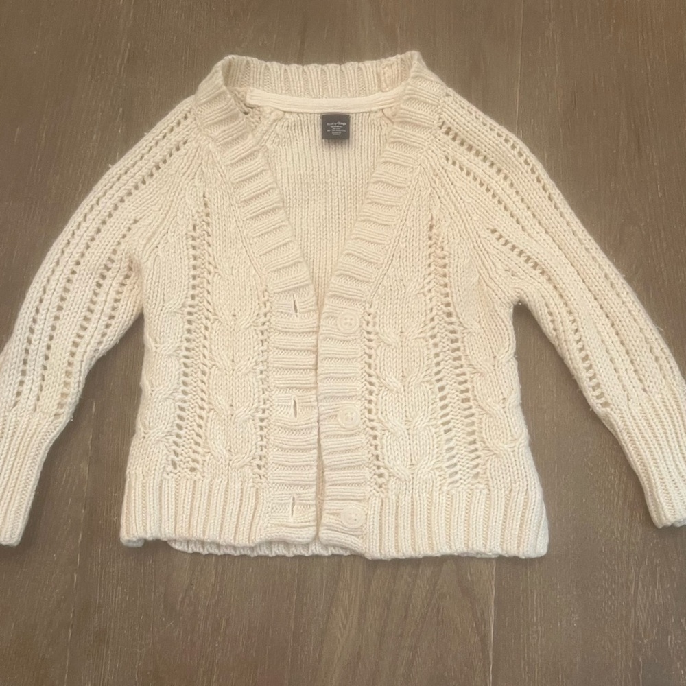Baby Gap Cream Cable Knit Sweater